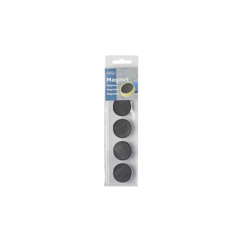 Produktbild för Magnetknappar ACTUAL 30 mm svart 5/fp
