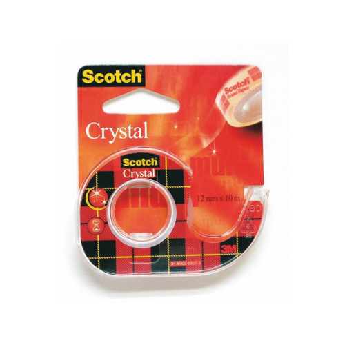 Scotch Tejp crystal SCOTCH m.hållare 10mx12mm
