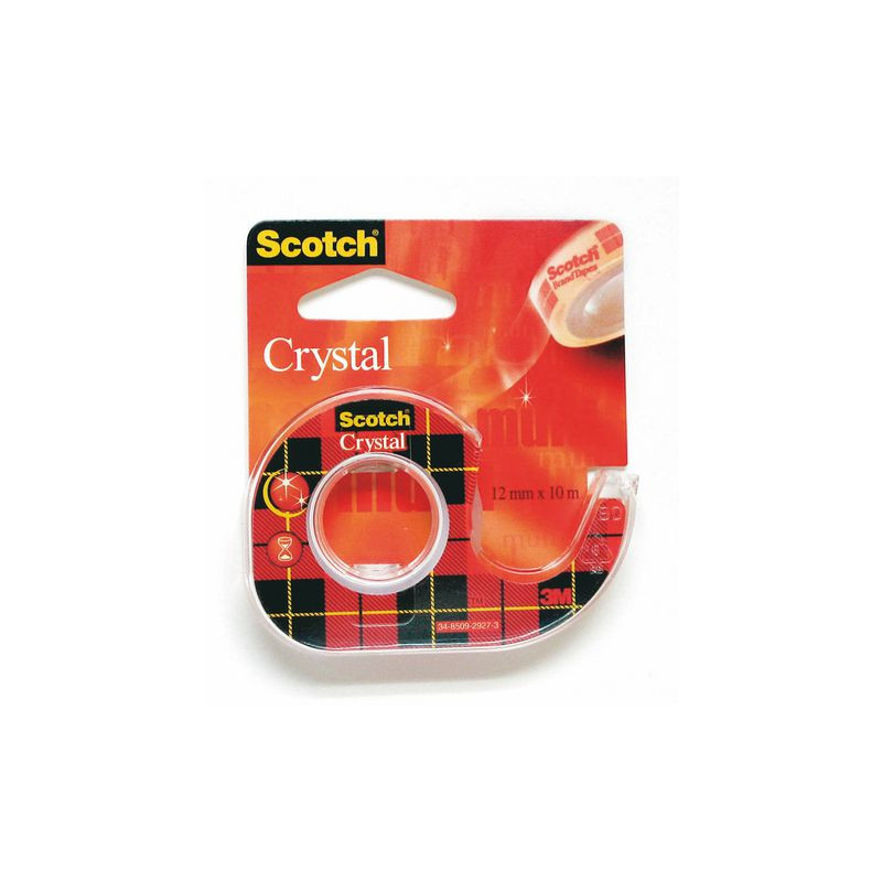 Produktbild för Tejp SCOTCH Crystal m.hållare 10mx12mm