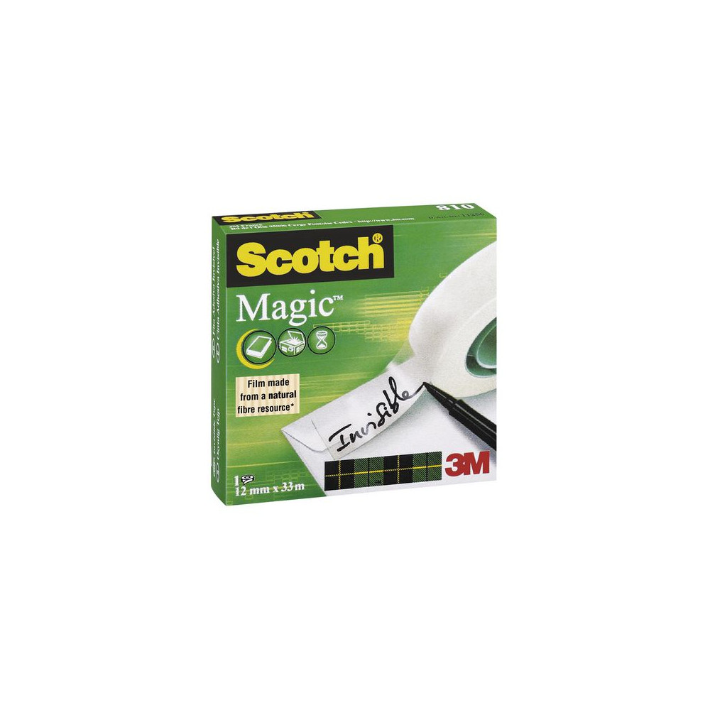 Produktbild för Dokumenttejp SCOTCH 810 12mmx33m