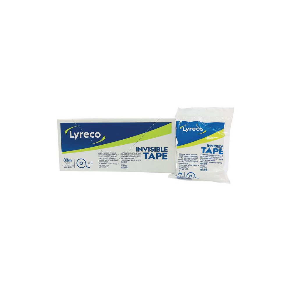 Produktbild för Dokumenttejp LYRECO 19mmx33m 8/fp