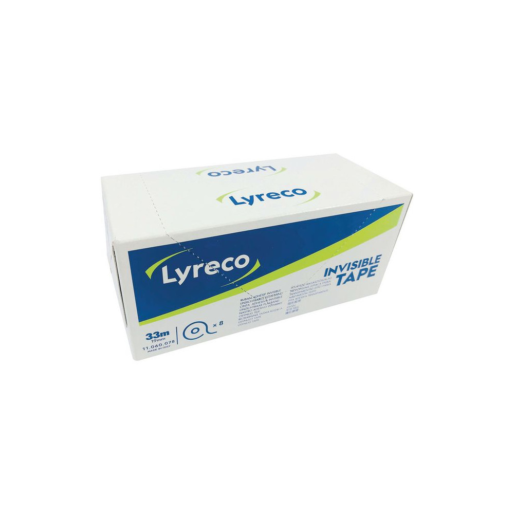 Produktbild för Dokumenttejp LYRECO 19mmx33m 8/fp