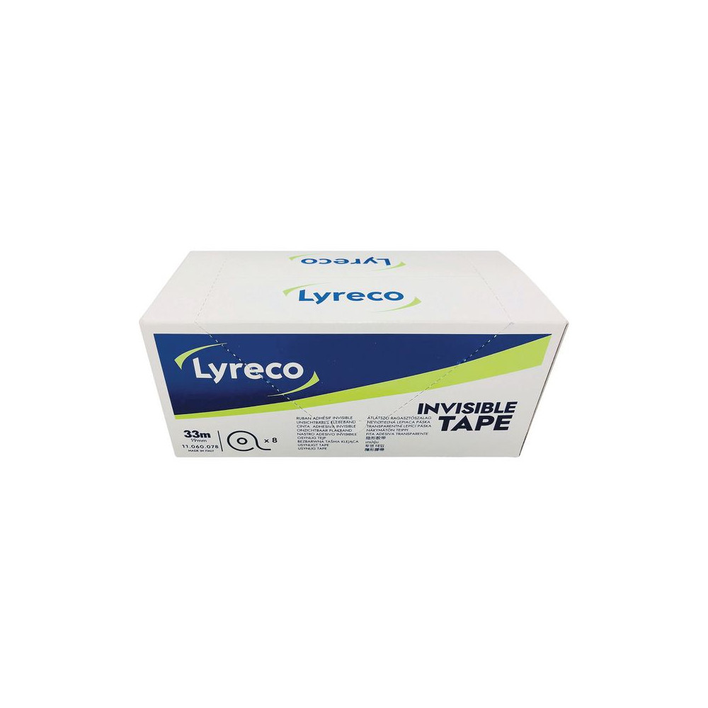 Produktbild för Dokumenttejp LYRECO 19mmx33m 8/fp