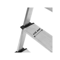 Produktbild för Trappstege SAFETOOL 3 steg aluminium
