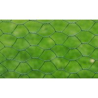 Produktbild för Hönsnät med PVC-beläggning 25x0,75 m grön