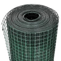 Produktbild för Hönsnät galvaniserat med PVC-beläggning 10x1 m grön