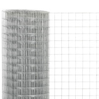 Produktbild för Hönsnät galvaniserat stål 10x1,5 m silver