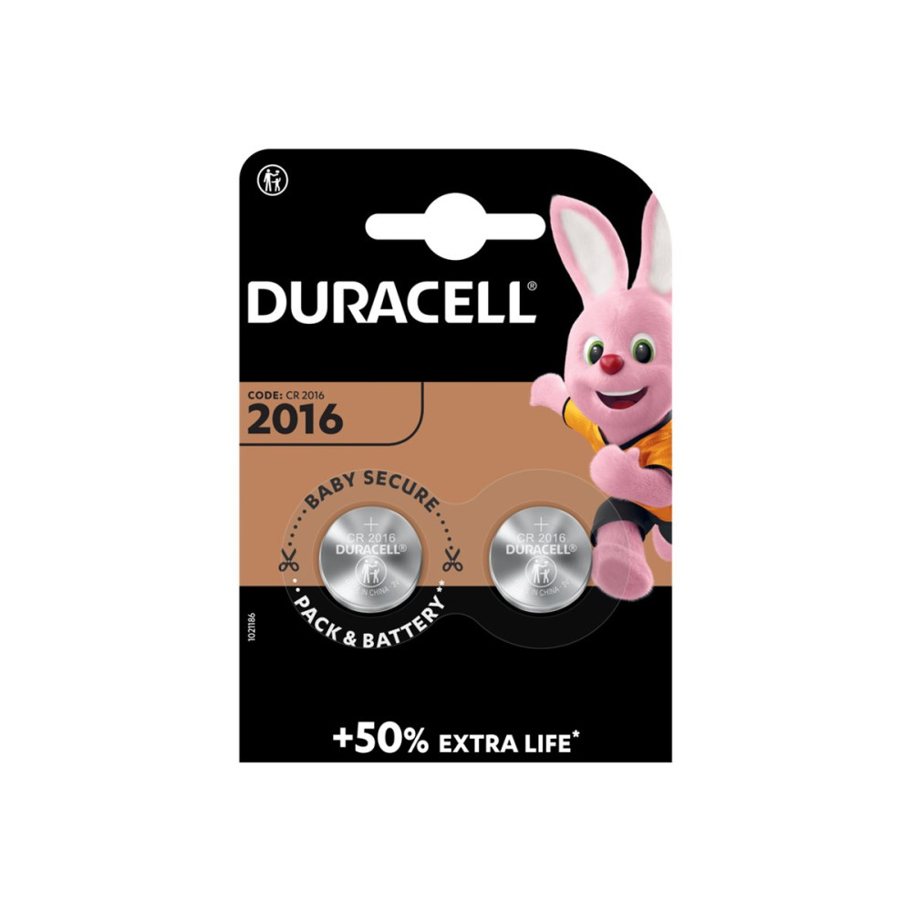 Produktbild för Duracell batteri - 2 x CR2016 - Li