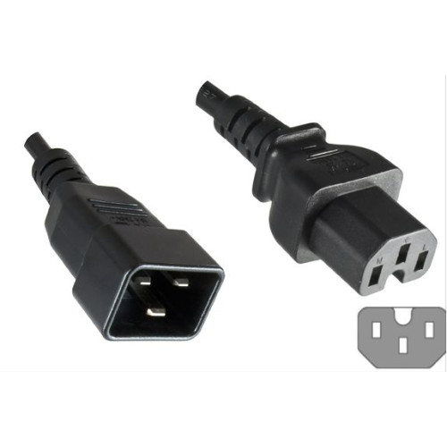 Microconnect Microconnect PE152018 strömkablar Svart 1,8 m C20 coupler C15 coupler