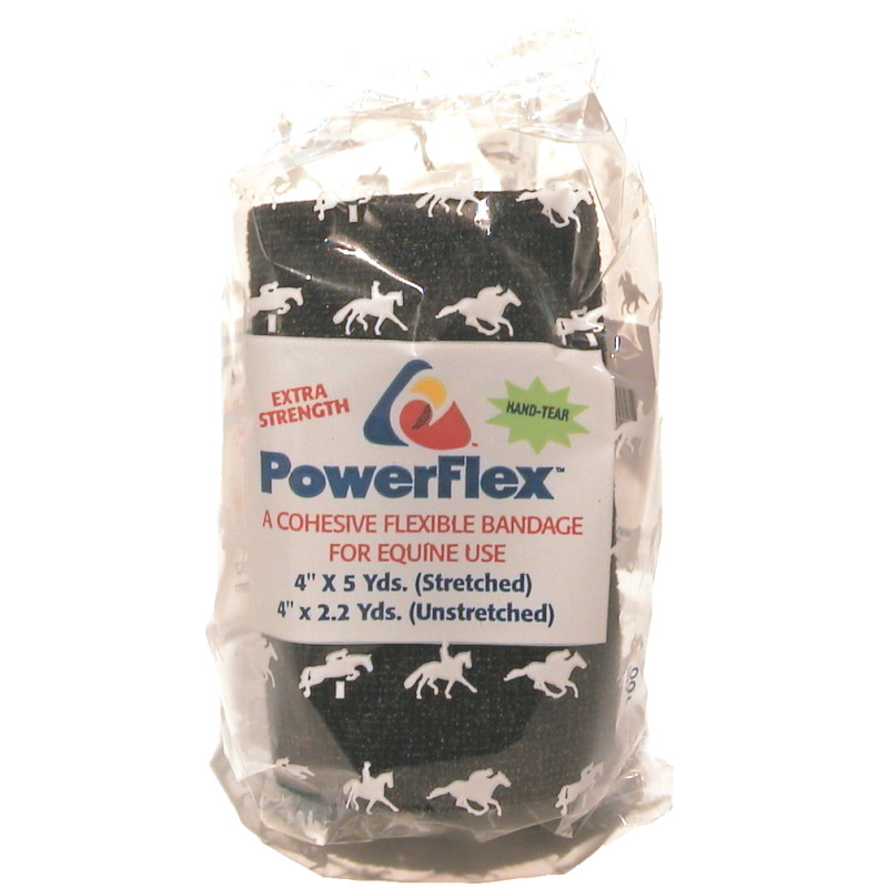 Produktbild för Powerflex Bandage svart 10cm/4,5 m