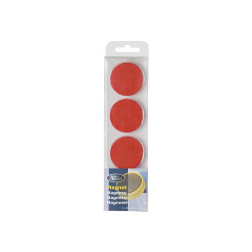 [Sweden Customer Branded Products] Magnetknappar ACTUAL 40 mm röd 4/fp