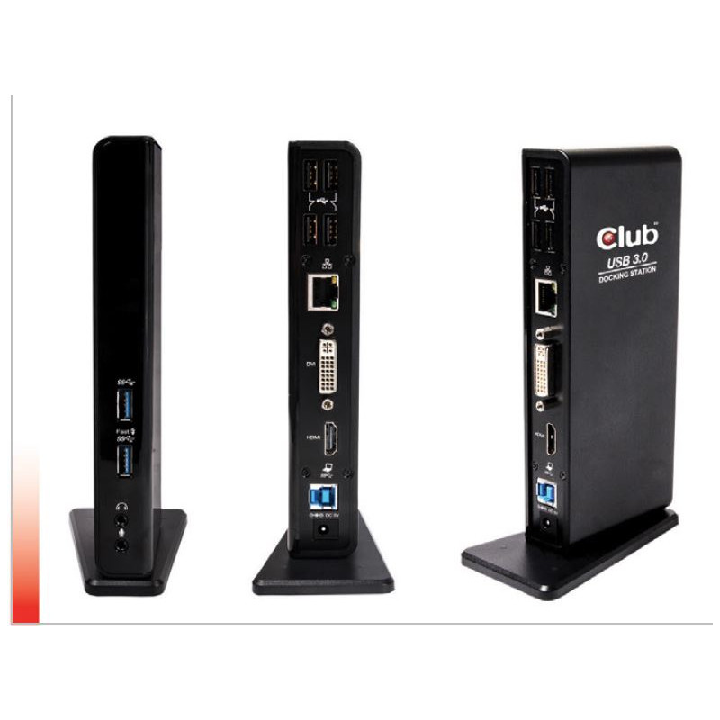 Produktbild för CLUB3D SenseVision USB3.0 Dual Display Docking Station