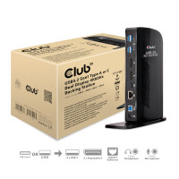 Miniatyr av produktbild för CLUB3D USB3.2 Gen1 Type A or C Dual Display 4K60Hz Docking Station