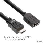 Miniatyr av produktbild för CLUB3D CAC-1325 HDMI-kabel 5 m HDMI Typ A (standard) Svart