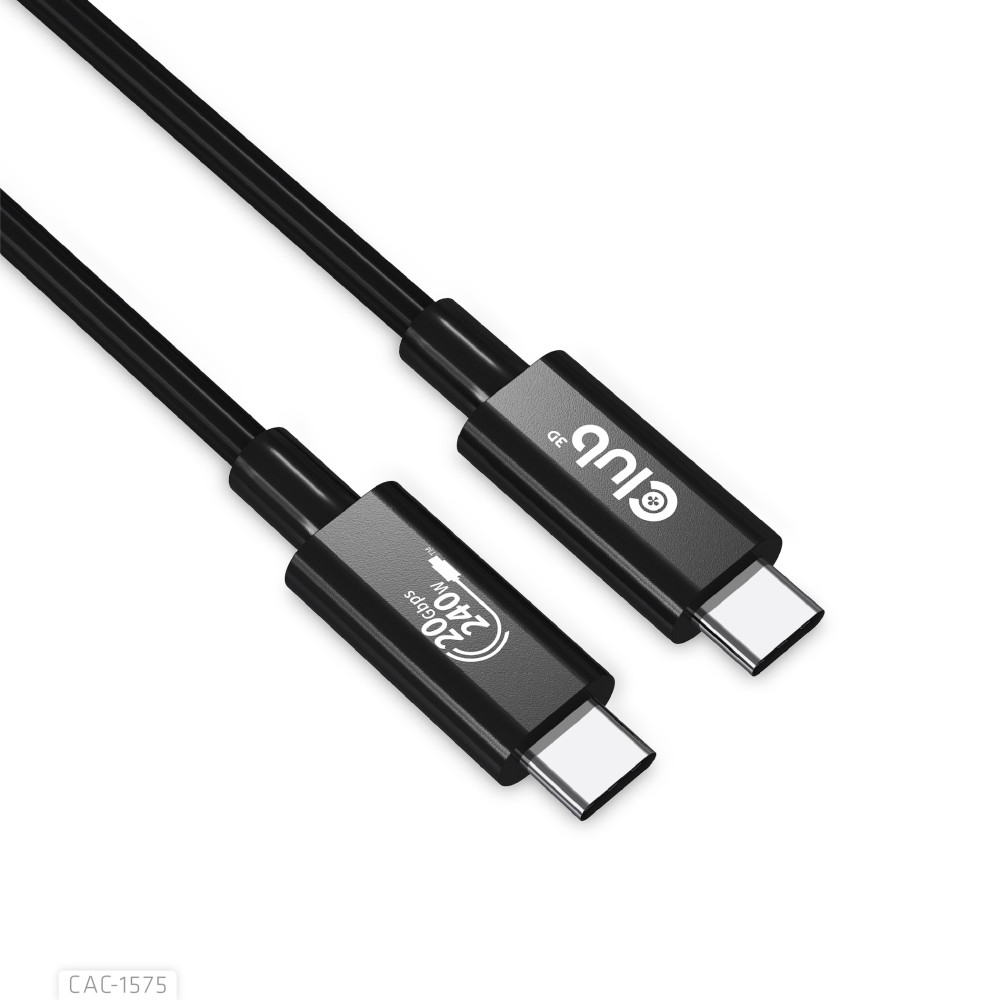 Produktbild för CLUB3D CAC-1575 USB-kablar 2 m USB4 Gen 2x2 USB C Svart