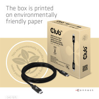 Produktbild för CLUB3D CAC-1575 USB-kablar 2 m USB4 Gen 2x2 USB C Svart