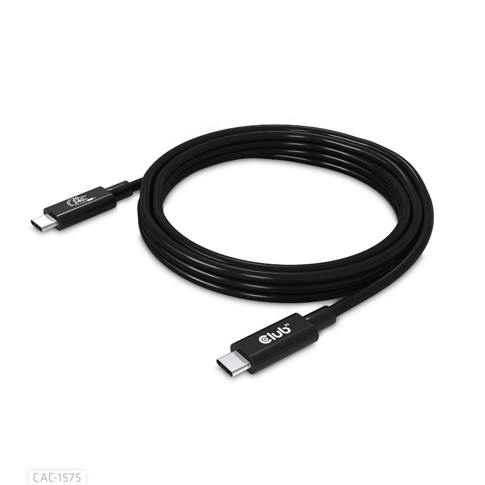 Produktbild för CLUB3D CAC-1575 USB-kablar 2 m USB4 Gen 2x2 USB C Svart