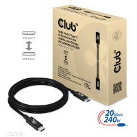 Produktbild för CLUB3D CAC-1575 USB-kablar 2 m USB4 Gen 2x2 USB C Svart