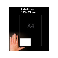 Produktbild för Etikett AVERY 105x74mm 800/fp