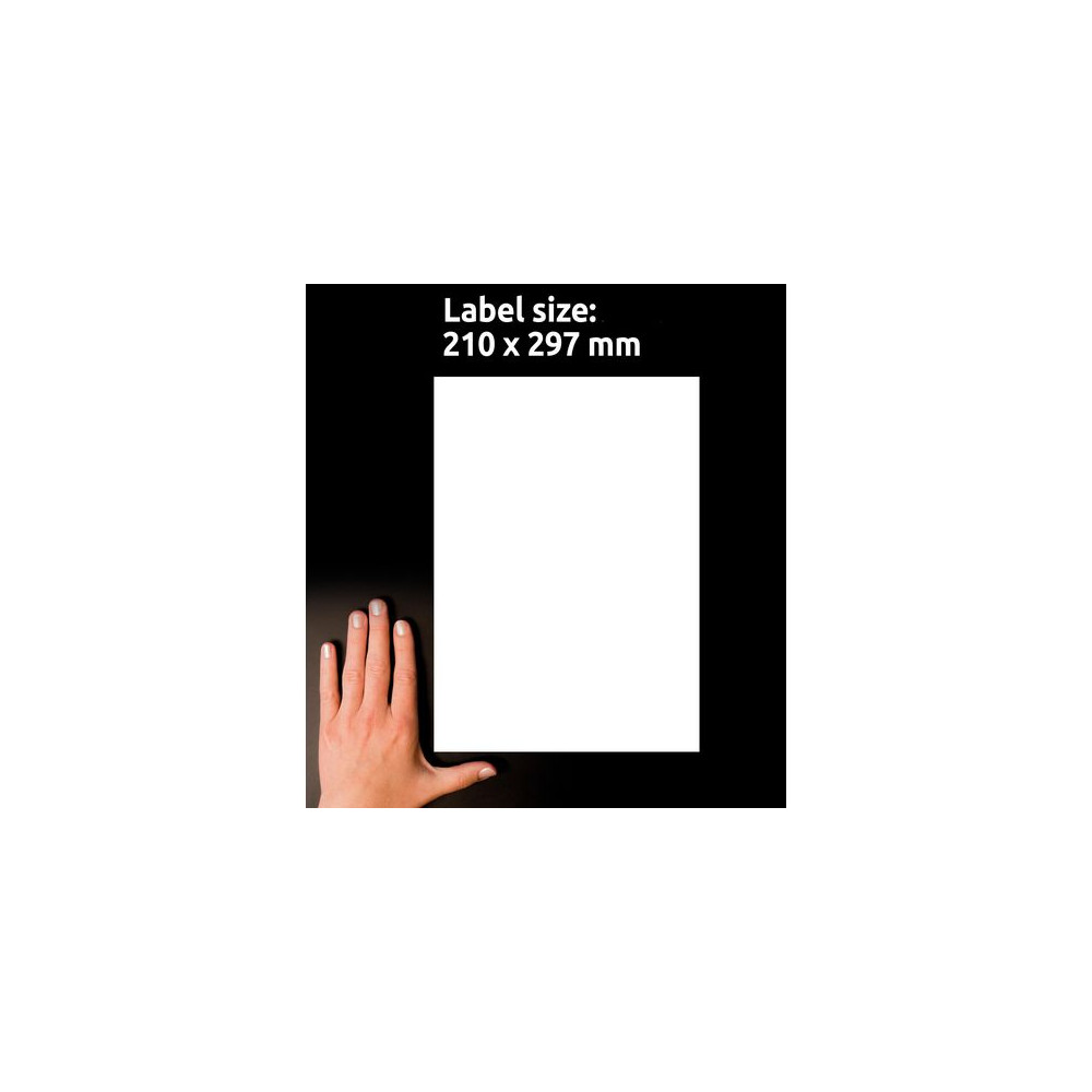 Produktbild för Etikett AVERY Slitst. 210x297mm 20/fp