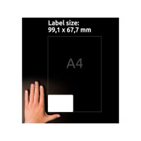 Produktbild för Etikett AVERY UG 99,1x67,7mm 800/fp