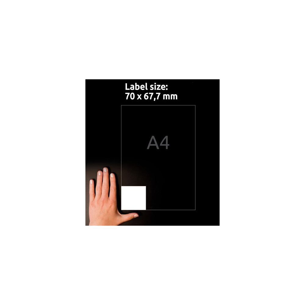Produktbild för Etikett AVERY UG 70x67,7mm 1200/fp
