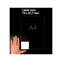 Produktbild för Etikett AVERY UG 70x67,7mm 1200/fp