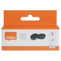 Produktbild för Magnet NOBO svart 32mm 10/fp