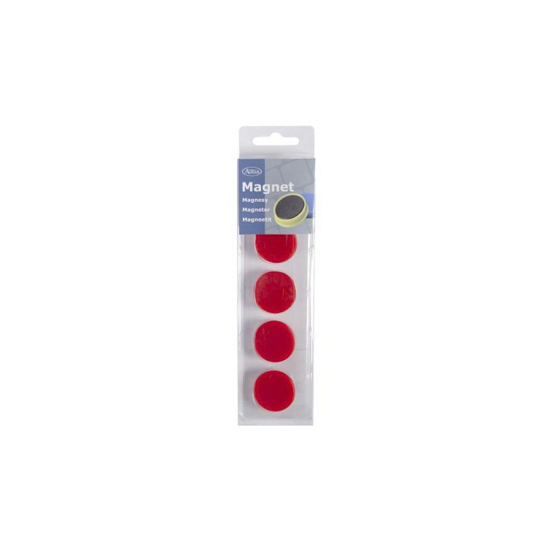 Produktbild för Magnetknappar ACTUAL 30 mm röd 5/fp
