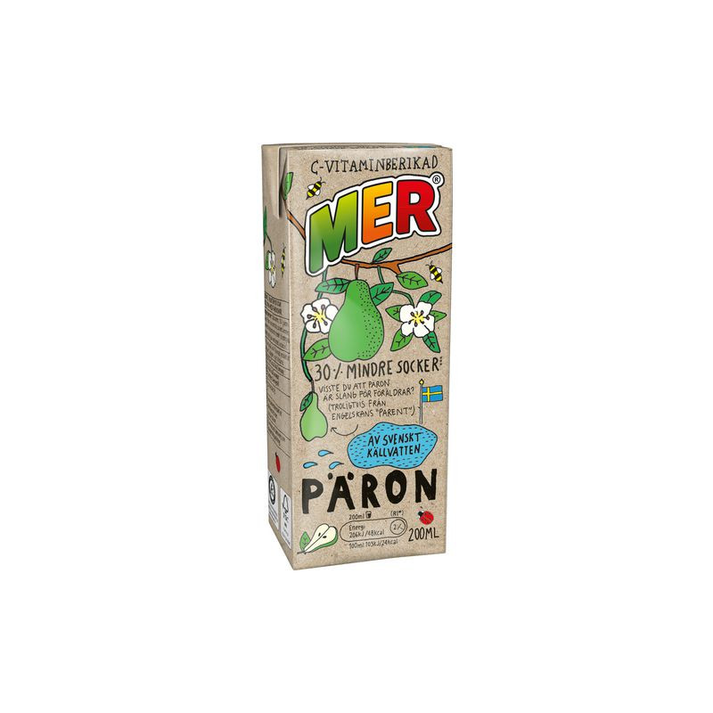 Produktbild för Fruktdryck MER Päron 20cl