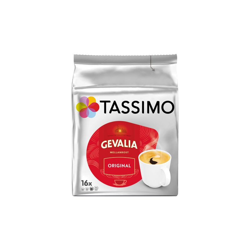 Produktbild för Kaffe Gevalia Mellanrost Tassimo 16/fp