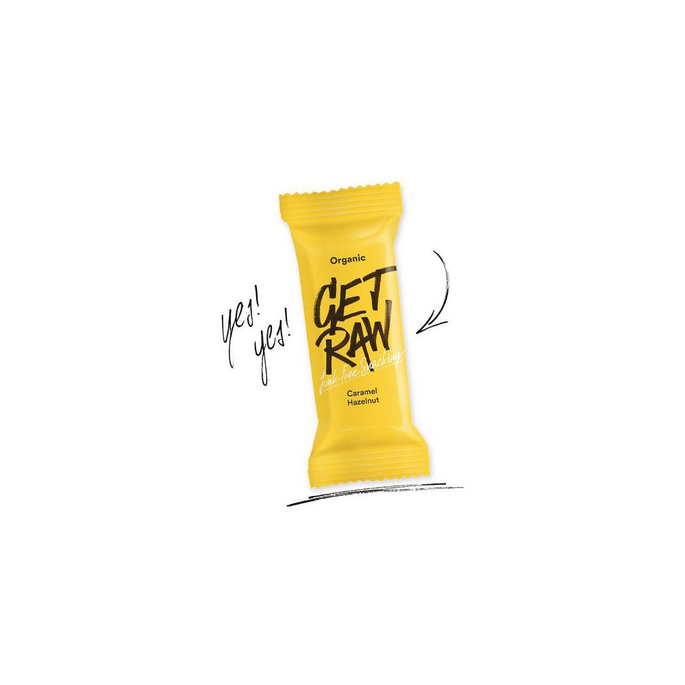 Produktbild för Bar GET RAW Caramel och Hazelnut 42g
