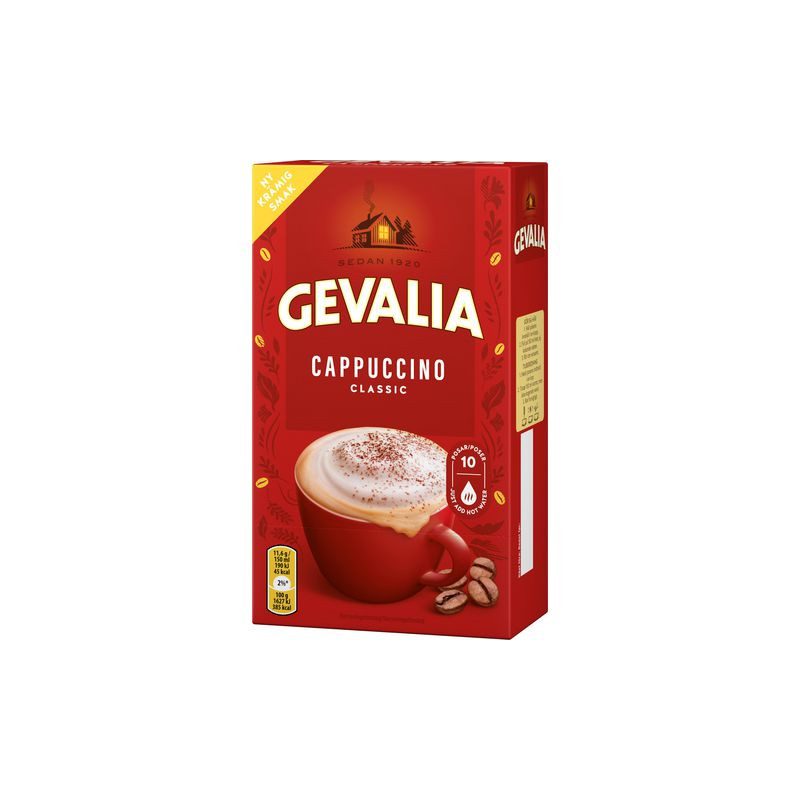 Produktbild för Kaffe GEVALIA Cappuccino Org. 10/fp