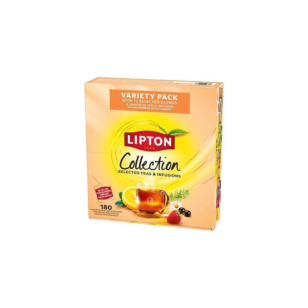 Produktbild för Te LIPTON Sortimentslåda 12 smak 180/fp