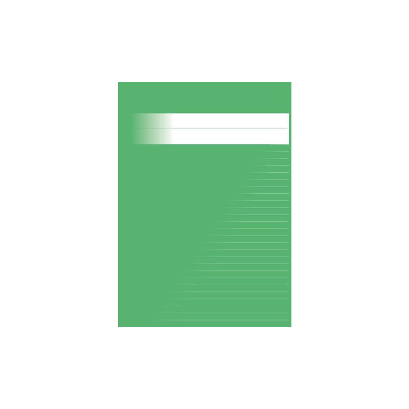 Produktbild för Skrivhäfte A4 olinj/linj. 8,5mm grön