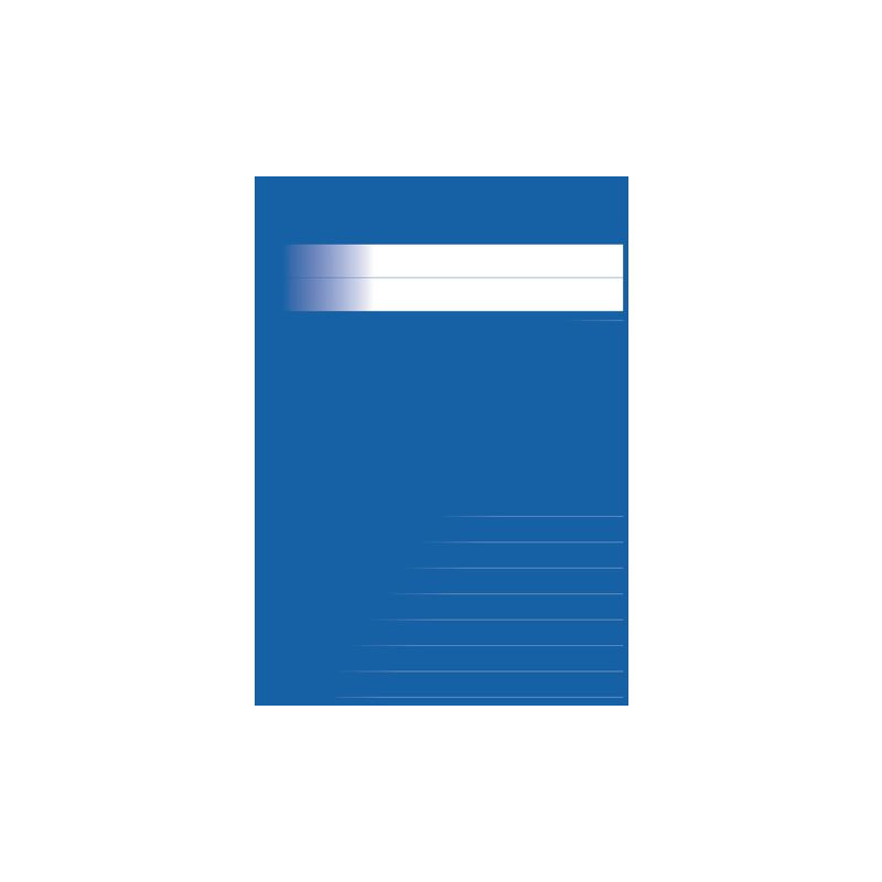 Produktbild för Skrivhäfte A4 1/2 sida linj. 14,5mm blå