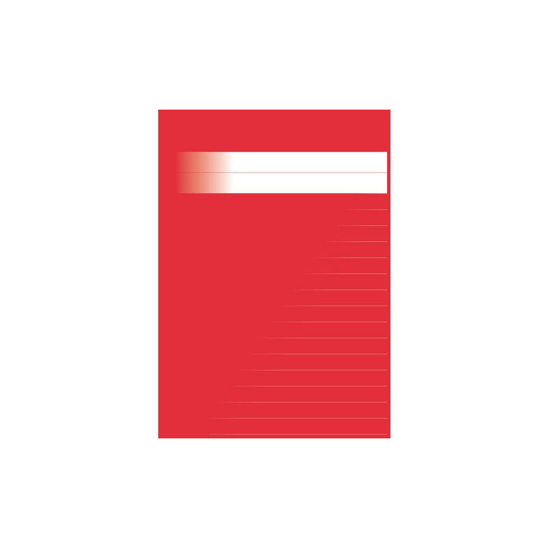 Produktbild för Skrivhäfte A4 linjerat 14,5mm röd