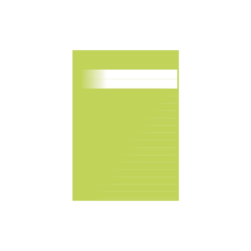 Produktbild för Skrivhäfte A4 linjerat 14,5mm ljusgrön