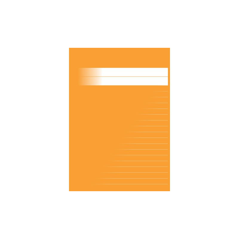 Produktbild för Skrivhäfte A5 linjerat 8,5mm orange