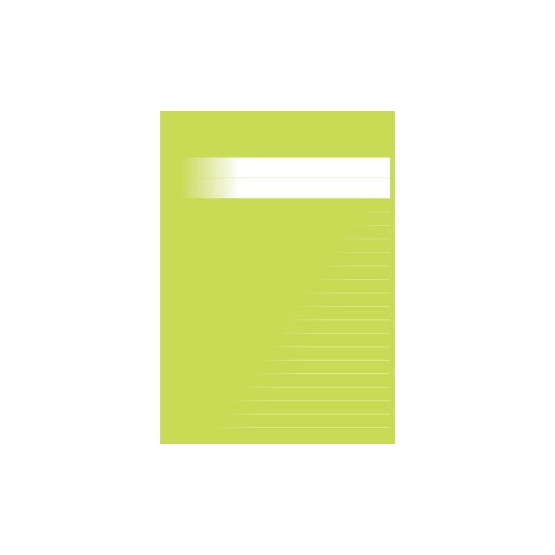 Produktbild för Skrivhäfte A5 linjerat 8,5mm ljusgrön