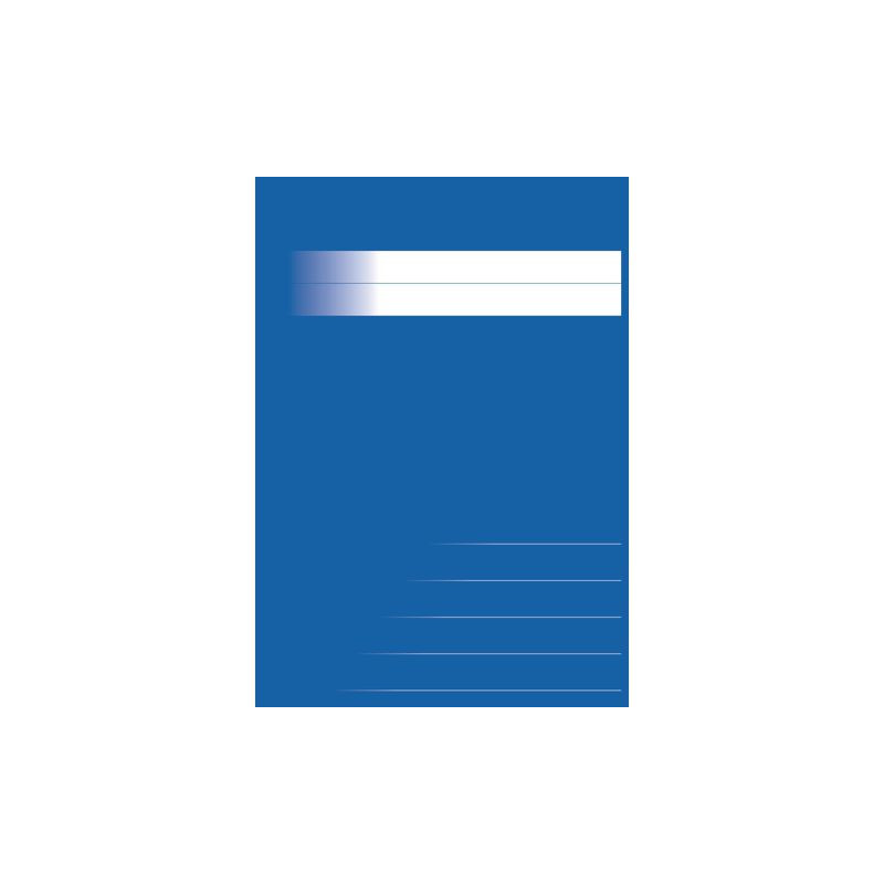 Produktbild för Skrivhäfte A5 ½ sida linj 14,5mm blå
