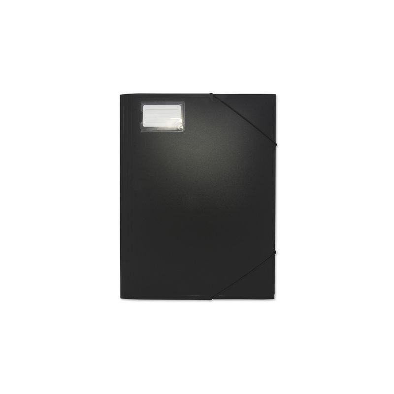Produktbild för Mapp 3-klaff plast A3 svart