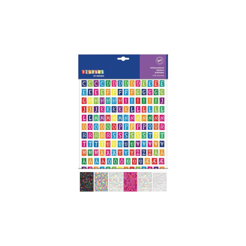 Produktbild för Stickers Bokstäver 1100/fp