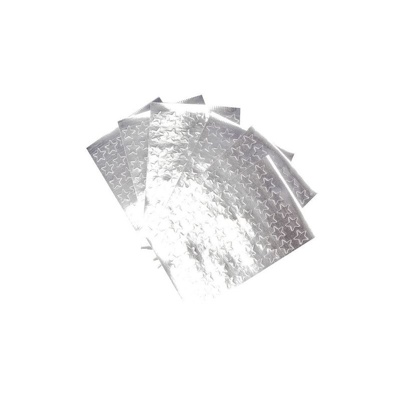 Produktbild för Stickers stjärnor silver 13mm 288/fp