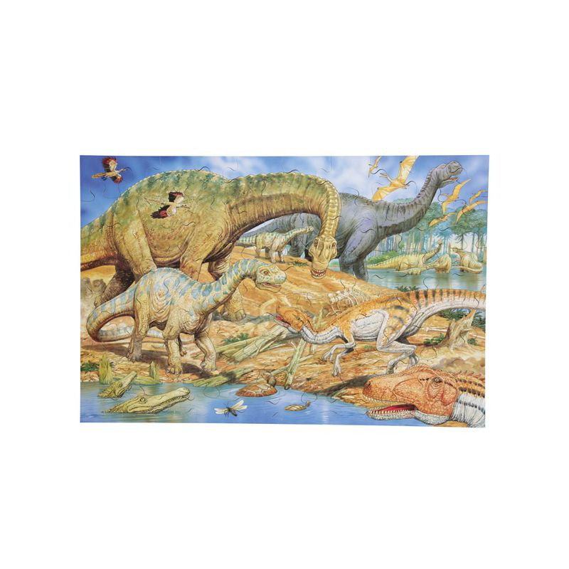 Produktbild för Golvpussel dinosaurier 60x40cm
