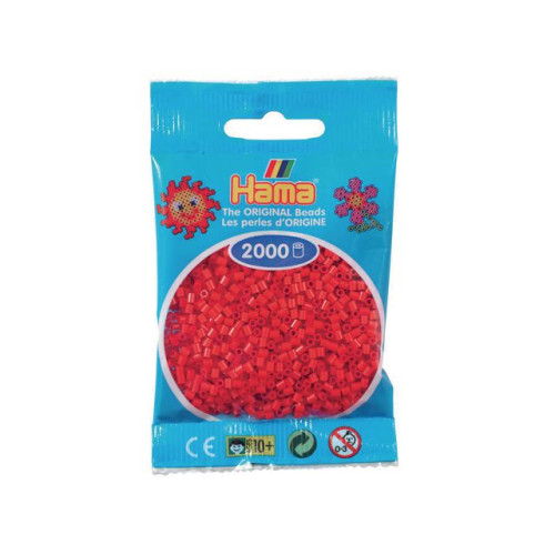 [NORDIC Brands] Minipärlor HAMA 2,5mm hål röd 2000/fp