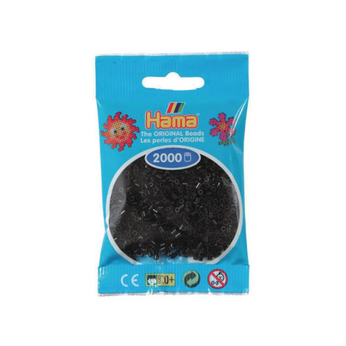 [NORDIC Brands] Minipärlor HAMA 2,5mm hål svart 2000/fp