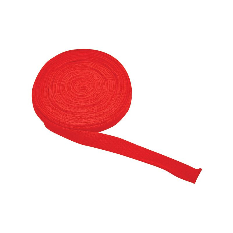 Produktbild för Tubstickat tyg 3cmx10m röd