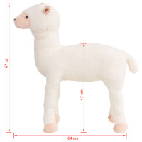 Produktbild för Stående leksaksalpacka vit XXL