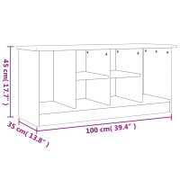 Produktbild för Skobänk ALTA vit 100x35x45 cm massiv furu